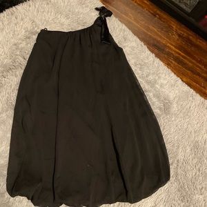 One Shoulder Black Dress